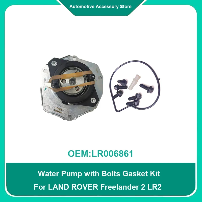 LR006861 Car Petrol 3.2L Engine Cooling Water Pump with Bolts Gasket Kit for LAND ROVER Freelander 2 LR2 2006-2014