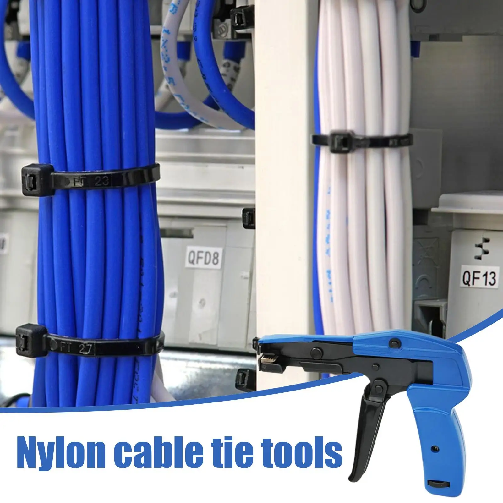 Narzędzie do opasek kablowych, mocowanie i cięcie, ergonomiczny napinacz do opasek z uchwytem, do ogrodnictwa, centrum danych, elektroniki samochodowej, motoryzacji.
