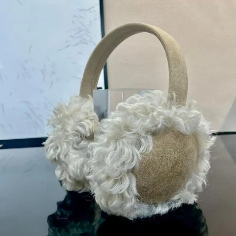 Penutup Telinga Hangat Musim Gugur dan Musim Dingin untuk Wanita, Bersepeda di Luar Ruangan, Penutup Telinga Tebal Anti Dingin, Penutup Telinga Bulu Suede Berbulu untuk Musim Dingin