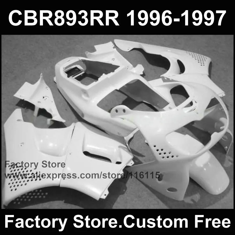 Brand new fairing kits for HONDA CBR 900RR 96 97 CBR893 RR 1996 1997 full white Replace CBR 893 road/racing fairings