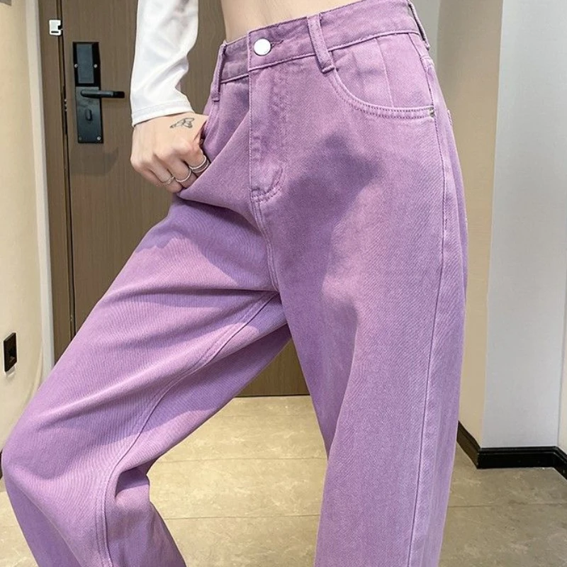 2023 Autumn and Winter New Women Trousers Loose Casual Jeans High Waist Slimming Wide Leg Pants Fashion Straight Pants