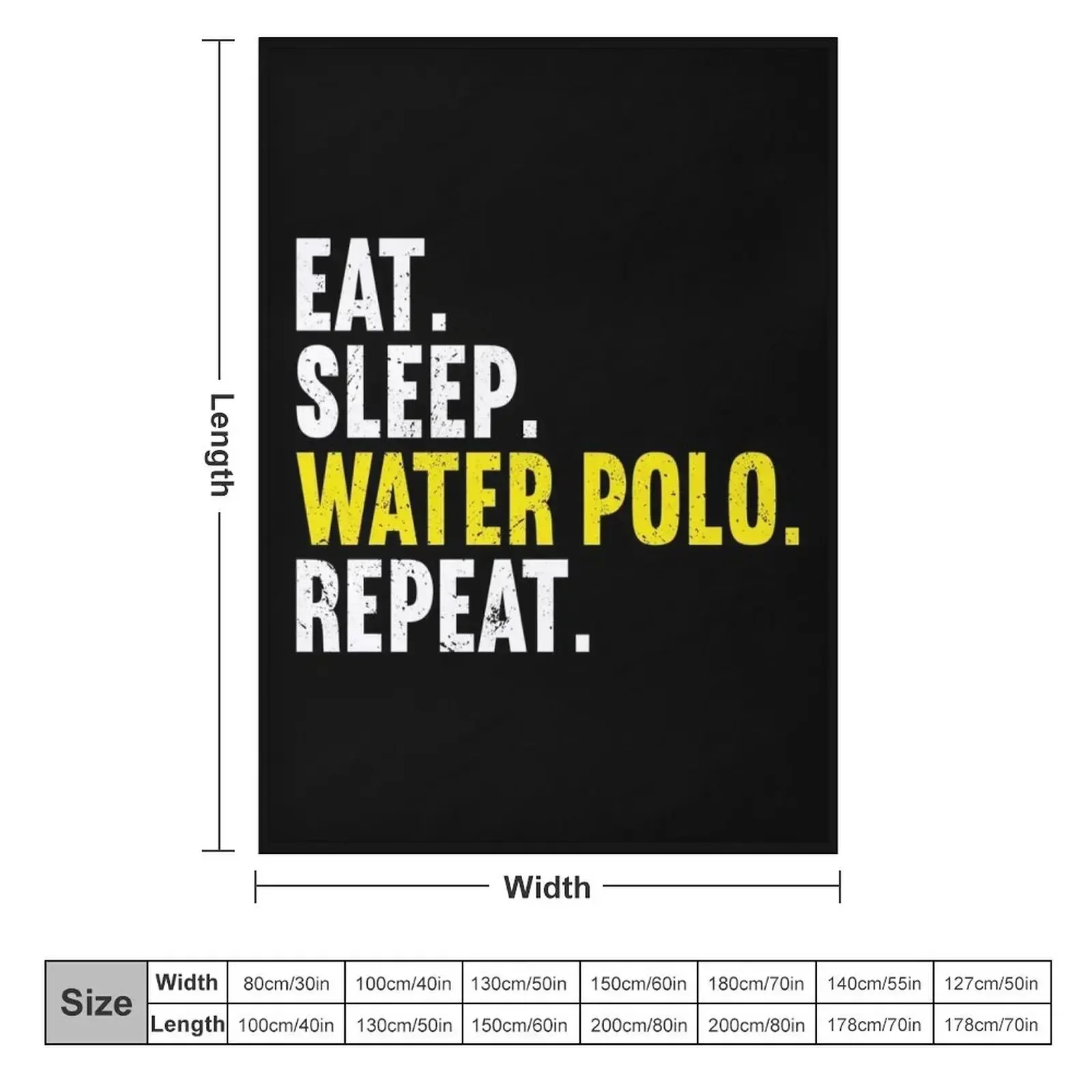 Water Polo Repeat Throw Blanket Thermal Custom Blankets