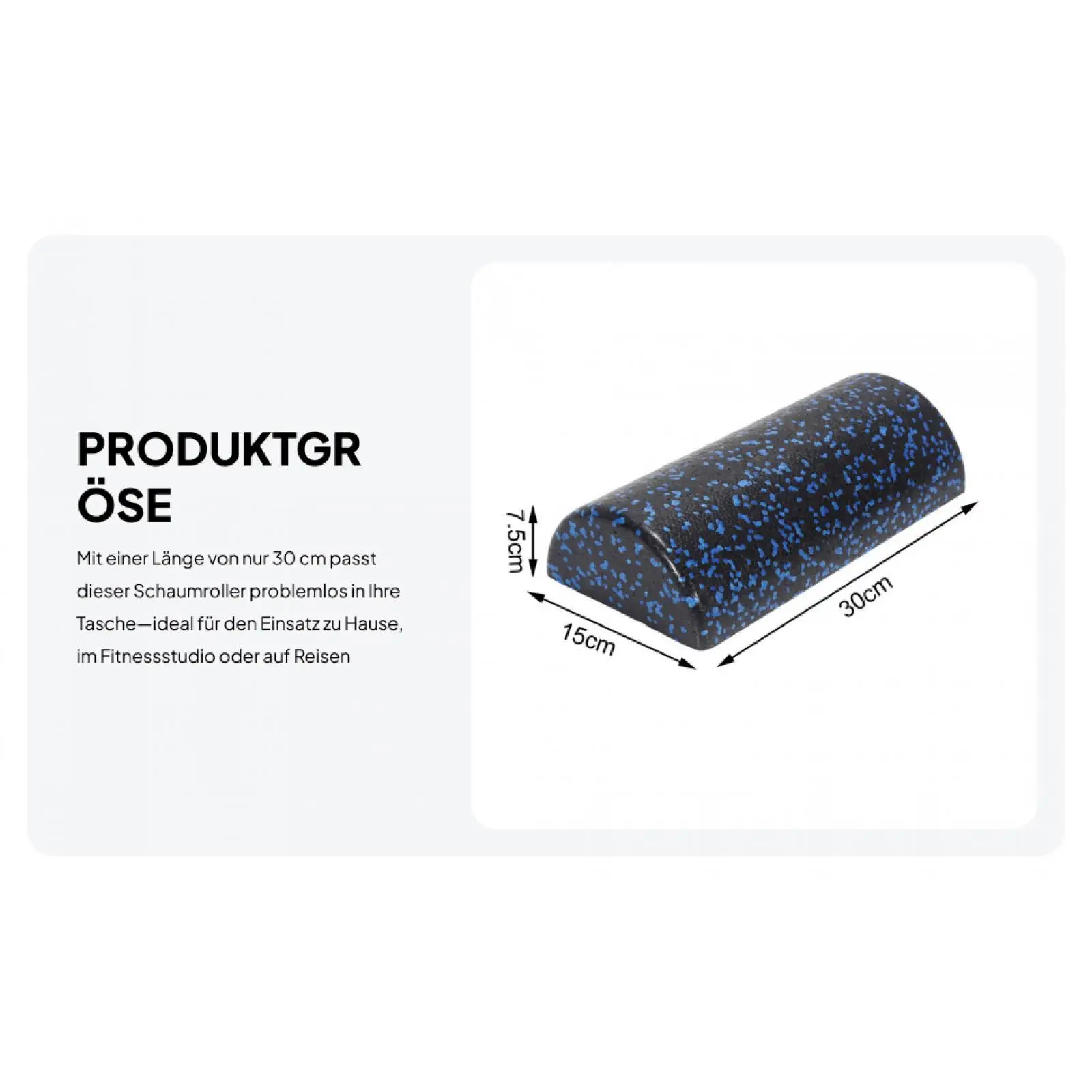 Yoga Column Roller Half Round EPP Foam Block for Exercise Posture Correction Deep Tissue Massage at Home