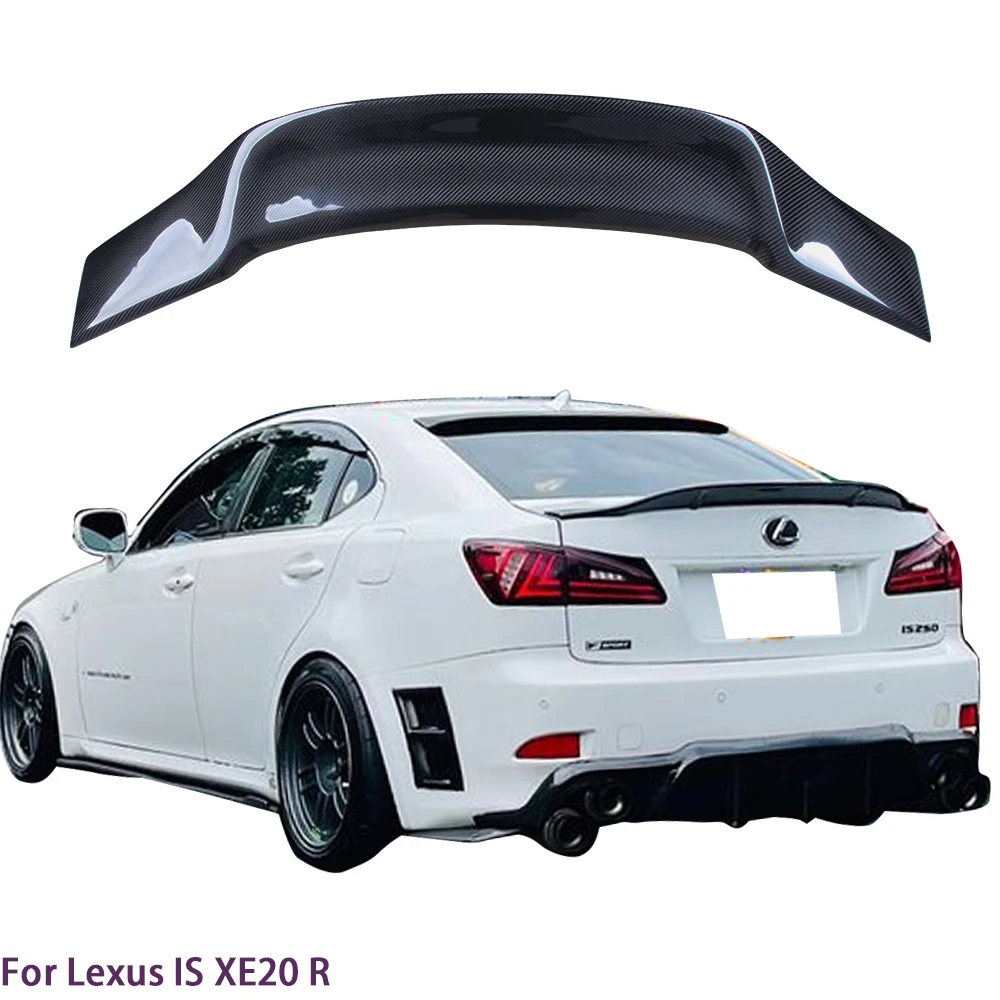 

For Lexus IS E2 2nd generation R Style Carbon fiber Rear Spoiler Trunk wing 2005-2013