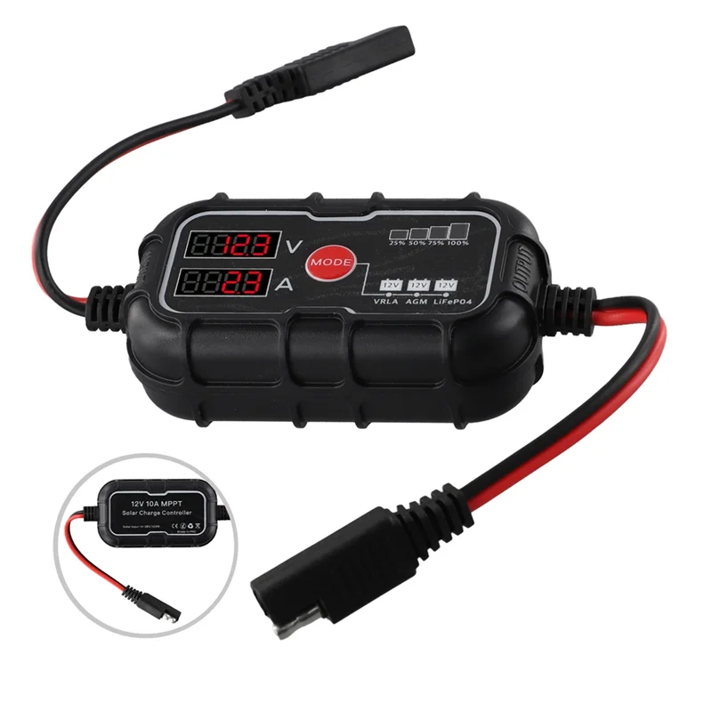 10A 12 فولت بطارية ليثيوم LCD الرقمية MPPT الشمسية لوحة الشحن تحكم منظم تحسين المنزل استبدال الطاقة الشمسية جزء-BCBW