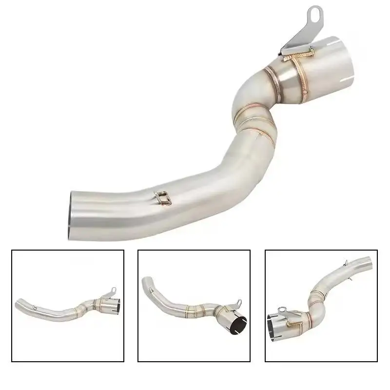 ل KTM DUKE200 DUKE 200 2020 2021 2022 2023 نظام عادم الدراجة النارية أنبوب الوصلة الأوسط 51 مللي متر الهروب موتو الفولاذ المقاوم للصدأ #2