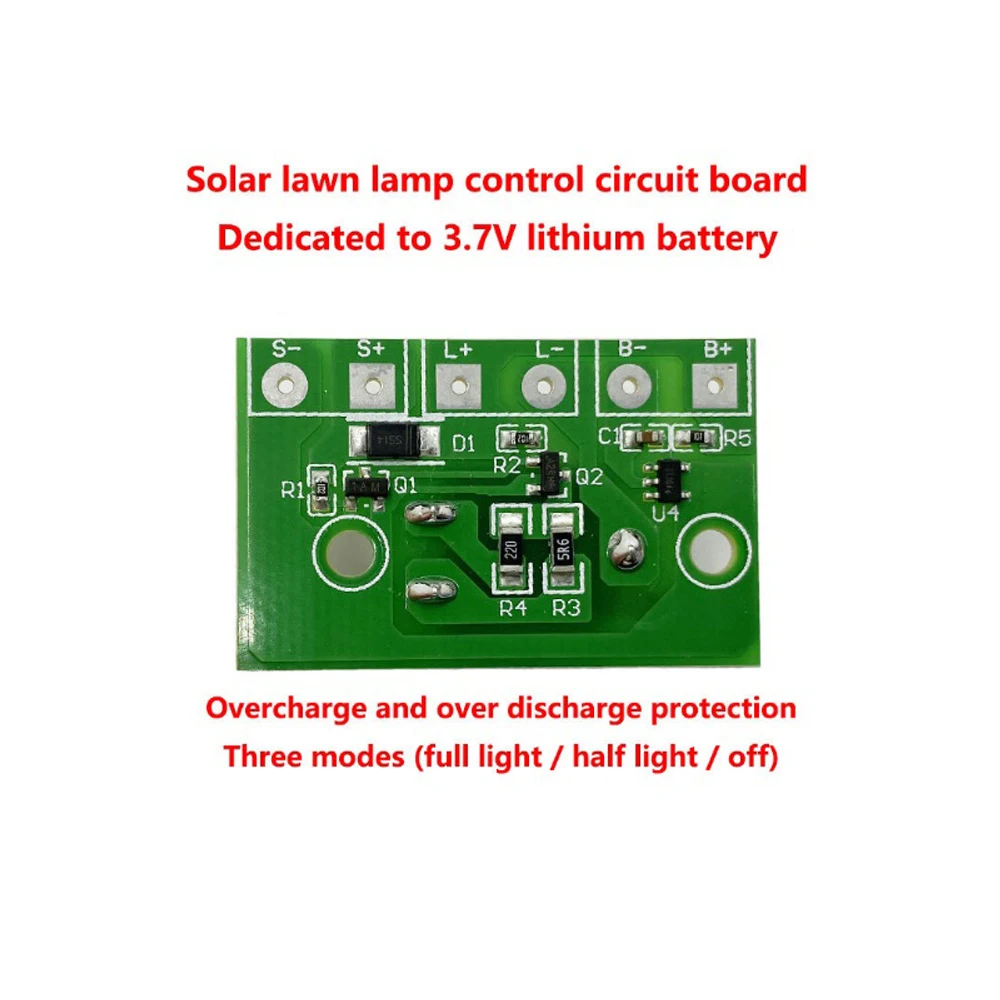 3.7V 1A Solar Lamp Controller Board LED Lantern Light Control Circuit Board Photo Induction Solar Lamp Controller Module