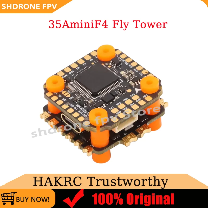 

HAKRC 35AminiF4 Fly Tower (FC+ESC) 2-6S Lipo Support External Programmable LED RX2 Compatible with SBUS for FPV Racing Drone