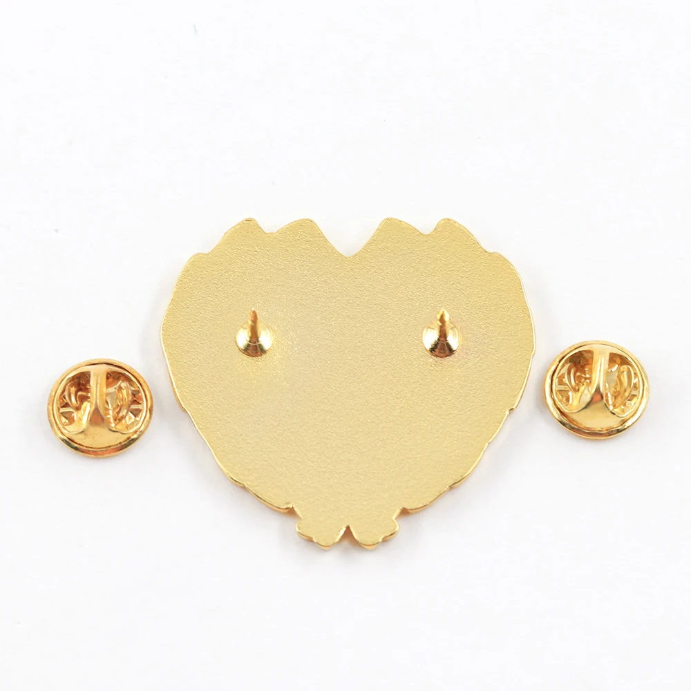 بان آند إيلين القوس القلب المينا دبوس أنيمي الطرفية رومانسية زوجين مجوهرات هدية عيد الحب