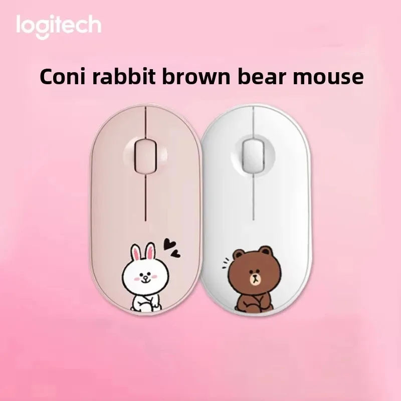 

Беспроводная мышь Logitech Pebble M350, серия Friends, мышь Mute, тонкая Bluetooth-мышь для ноутбука, ПК, офиса и дома