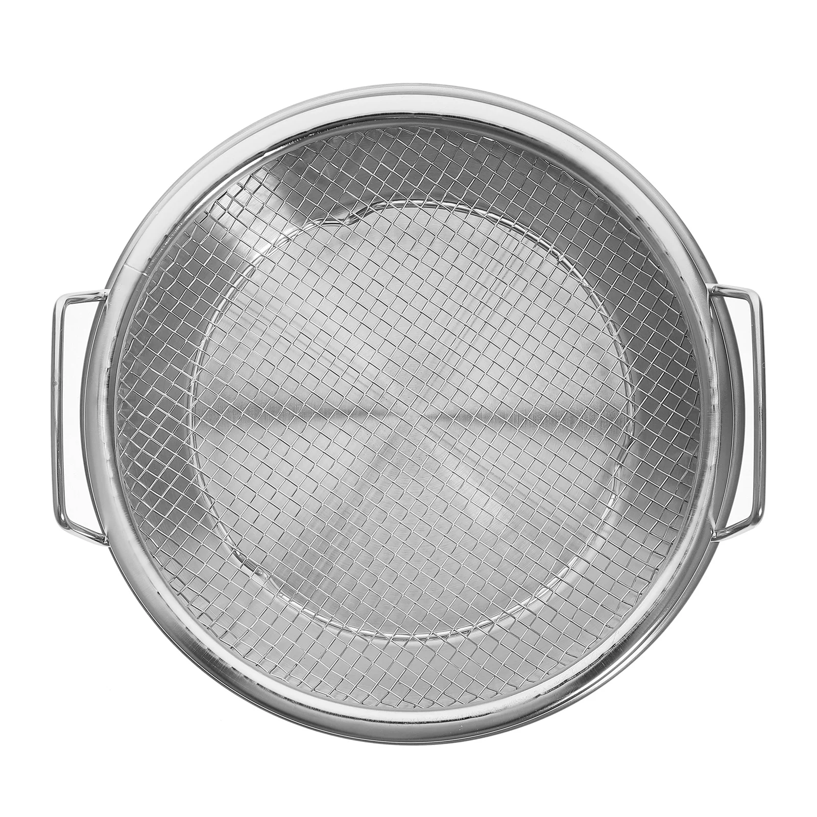 

Food Plate Drain Pan Colander Frying Oil Filter Tray Stainless Steel Snack Containers Grilled