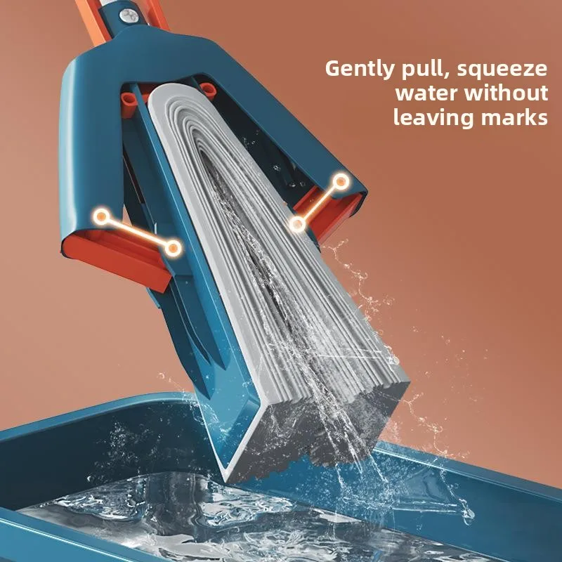 

Большая насадка для швабры с губкой, бытовой впитывающий инструмент для уборки пола, с отжимом без рук, безворсовая хлопковая линия для ленивых людей