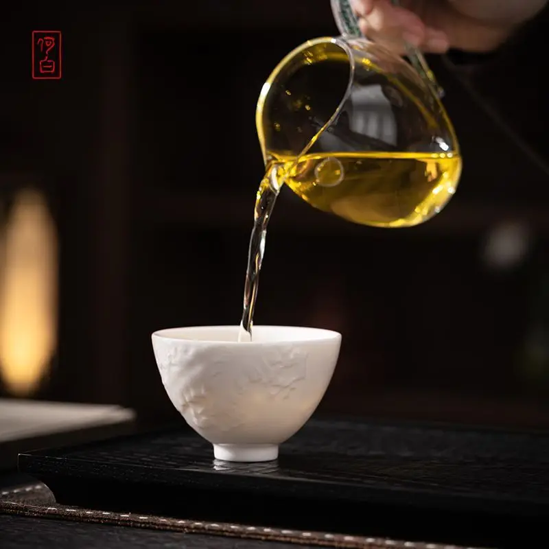 

He Bai Haire Red Great Success Classic White Set Tea High-End Chinese Master Cup Single Gift