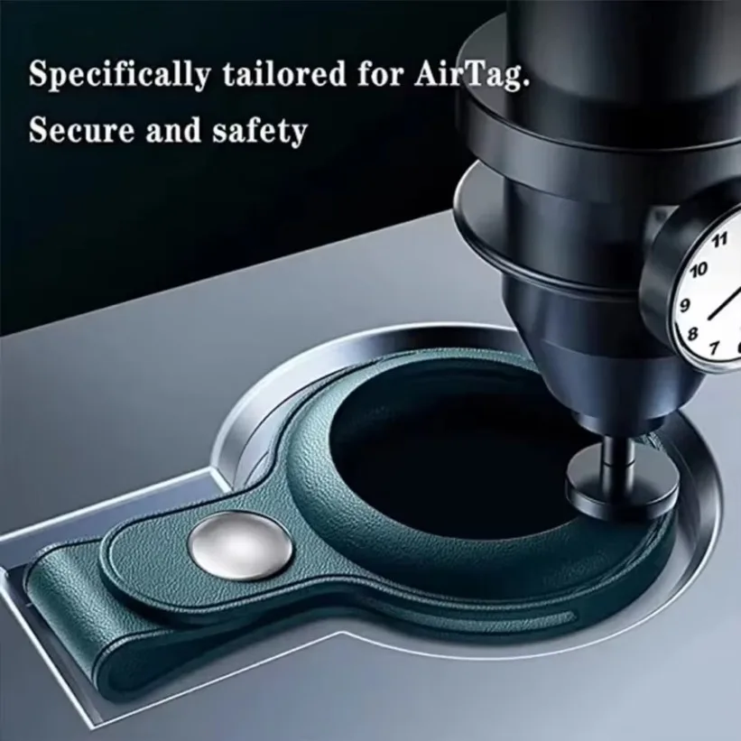 가죽 키 체인 범퍼 쉘 트래커 액세서리 Apple Airtags 케이스 보호 커버에 대 한 안티 스크래치 에어 태그 키 링 홀더