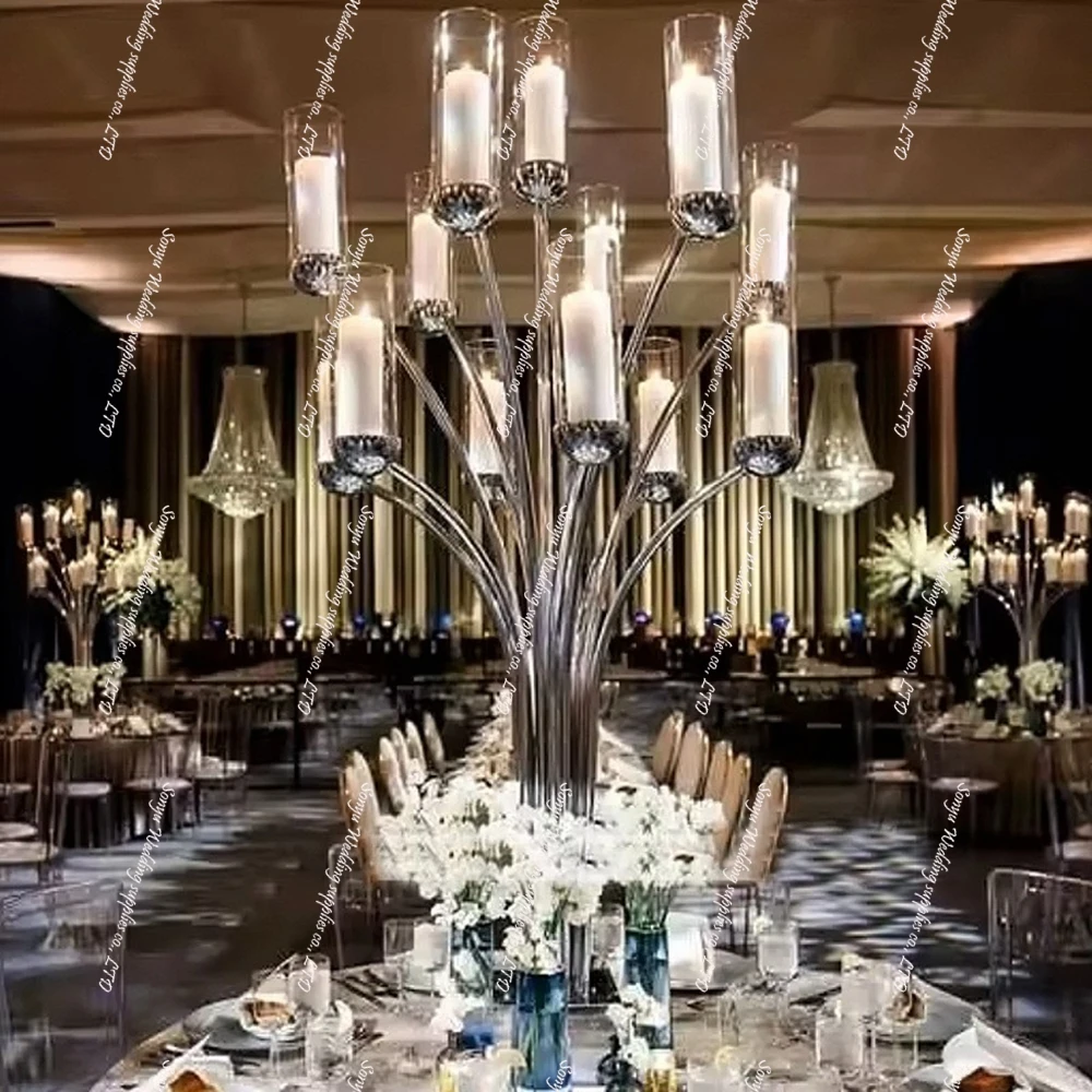 

5pcs) New Design High Quality Gold Metal Candle Tall Gold Table Centerpiece Flower Stand for