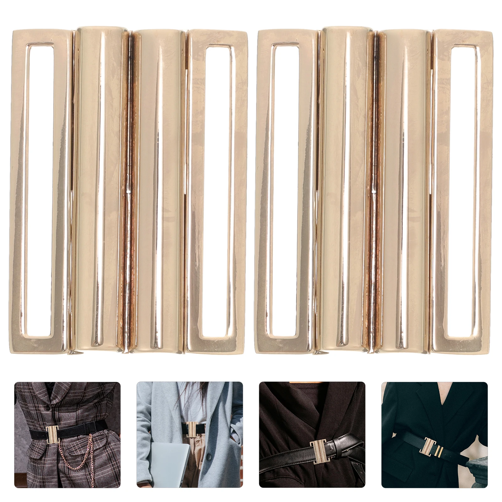 

2Pairs Alloy Coat Toggle Buckle Practical Metal Sweater Cardigan Dress Shawl Closure Buckle Elegant Durable Coat Fastener