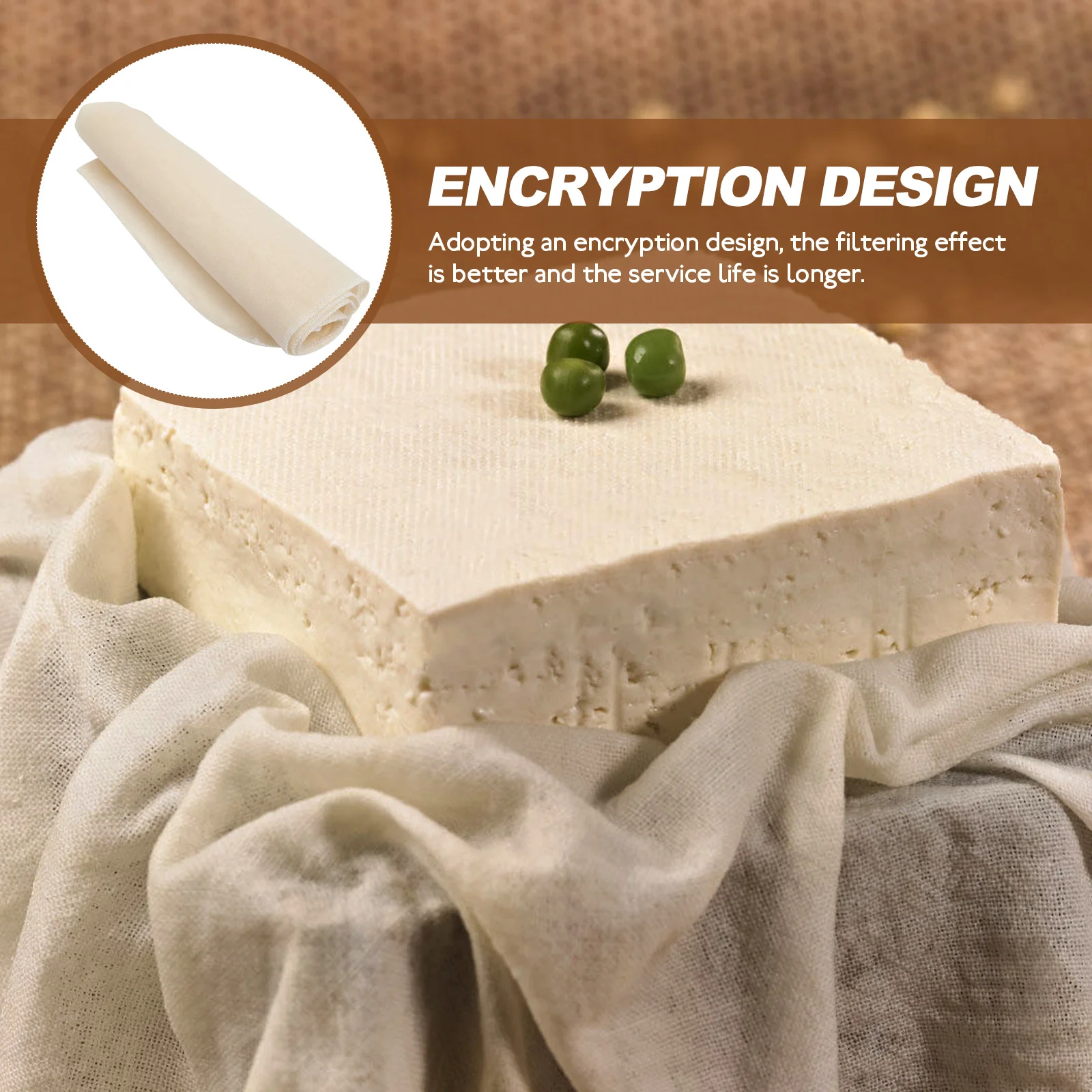 

4Pcs Tofu Cheesecloth For Kitchen Food Grade 60CM Square Soy Milk Filter Reusable Cheesecloth Strainer Kitchen Cloth Steam Cook