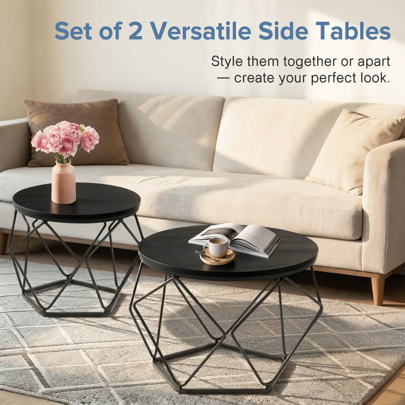 stable metal frame coffee table