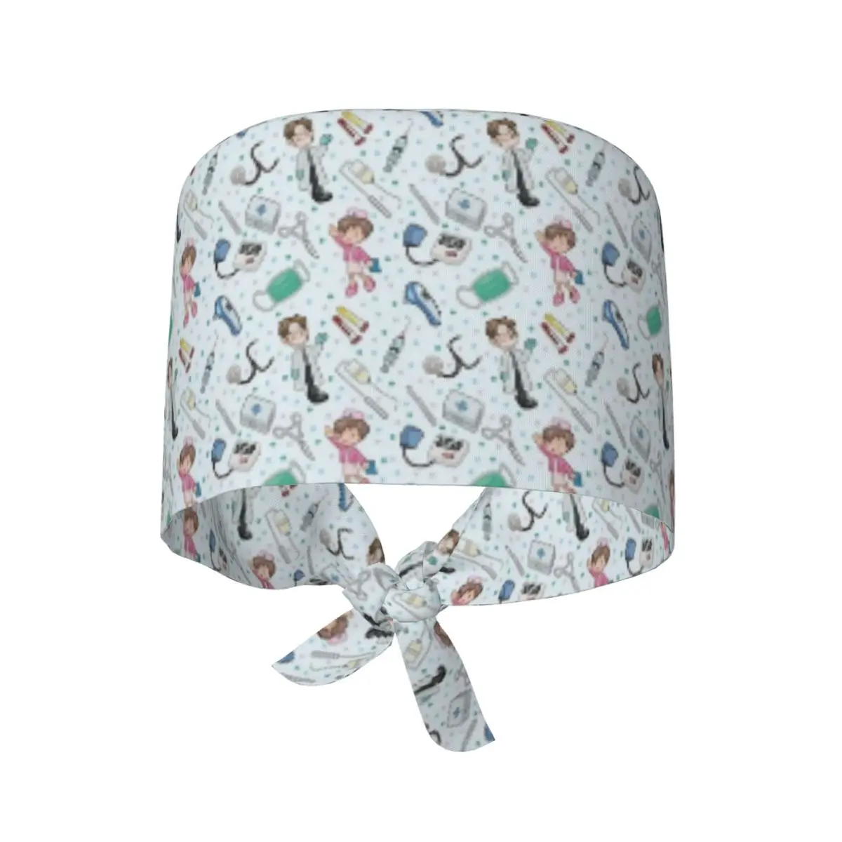 Enfermera En Apuros Pattern Tooth Check Surgical Caps Nurse Doctor Lab Doctor Spa Working Caps Hat Fashion Men Women   Scrub Hat