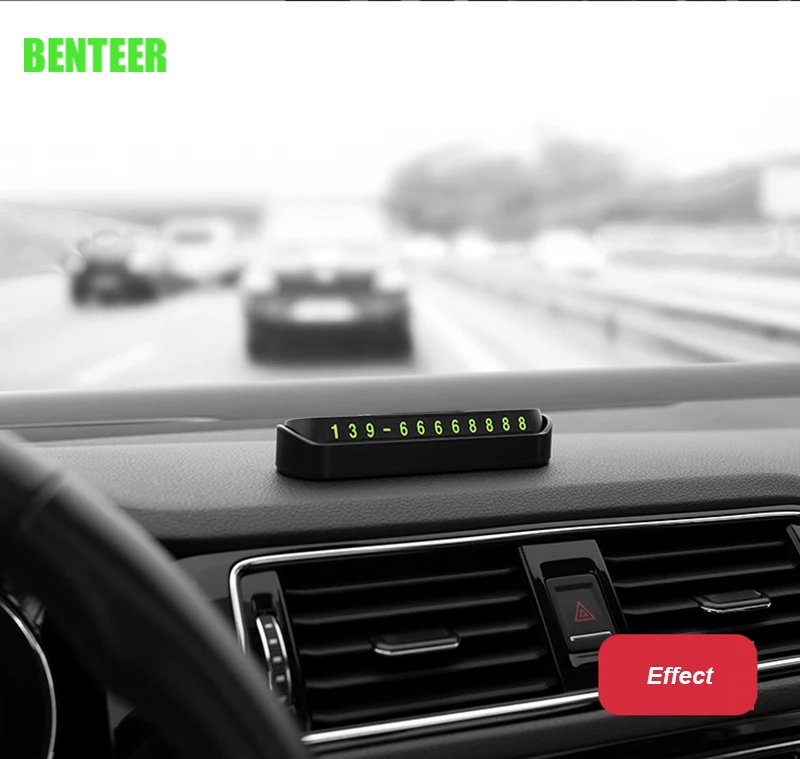 Plastic Car Parking Phone Number Card For Fiat Punto TIPO BRAVO PANDA Auto Accessories