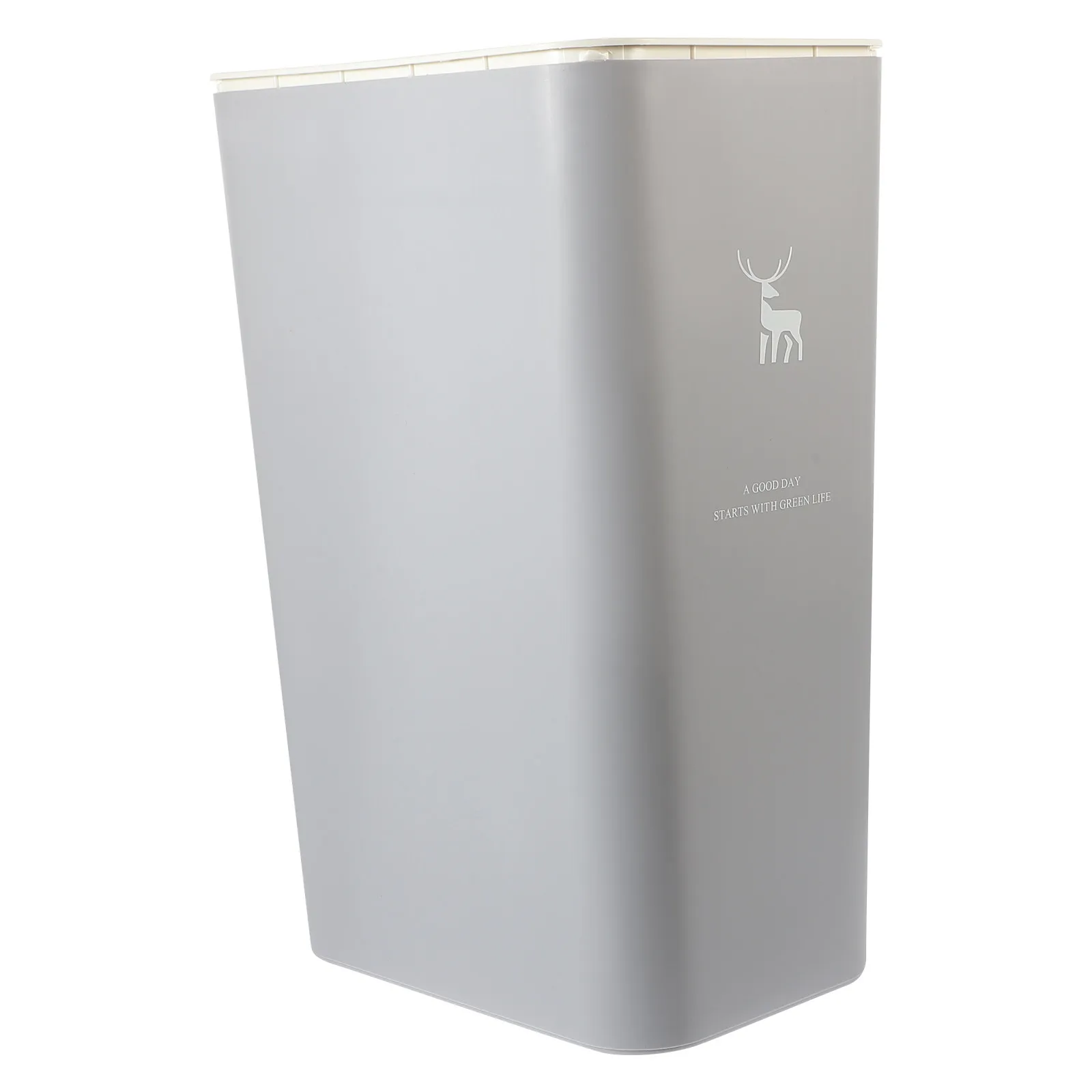 

Push Type Trash Can Large Capacity 10L Sturdy Plastic Bathroom Bedroom Dorm Narrow Garbage Bin Wear Resistant Easy Open Close