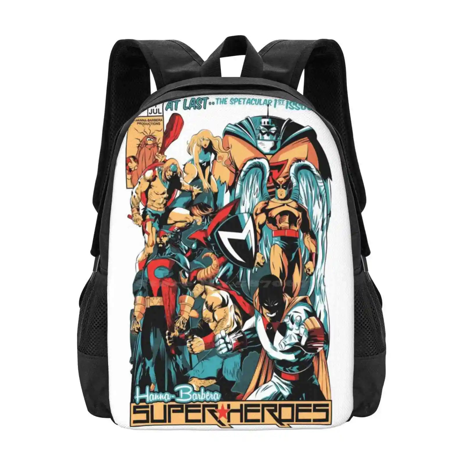 Hanna-Barbera Super Heroes Hot Sale Schoolbag Backpack Fashion Bags Captain Caverman Frankstain Jr Herculoids The Impossibles