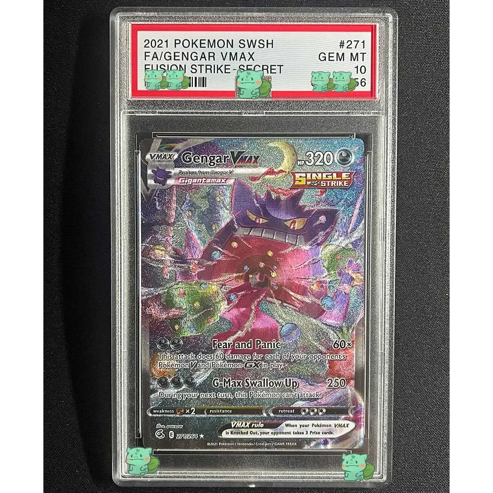 Anime PTCG Graded Collection Card GENGAR VMAX  GEM MT 10Points Card Japanese American Versions Holographic Label Child Gifts Toy