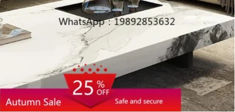 

minimalist advanced sense modern simple living room household rectangular oval marble coffee table