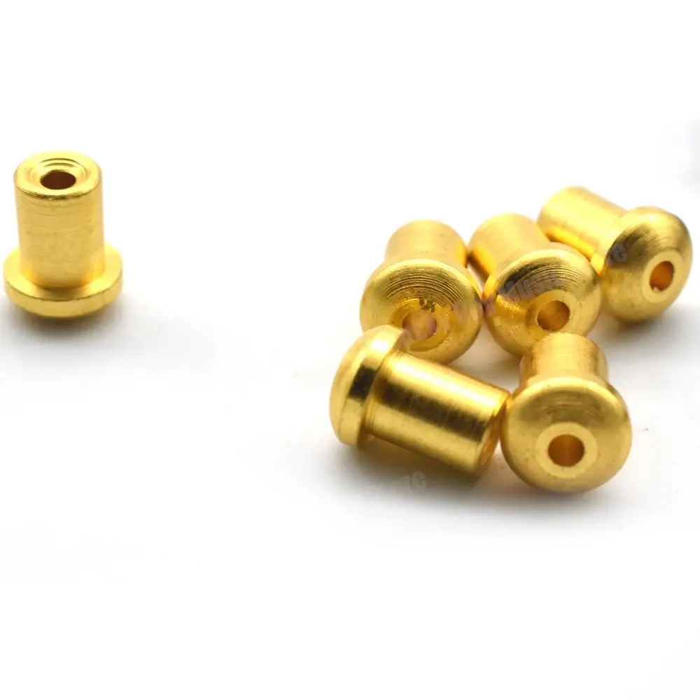 12 stücke String Professionelle Metall Montage Aderendhülsen Buchse Durch Körper Ferrule String Kappe für Bass Musical Instrument Gitarre