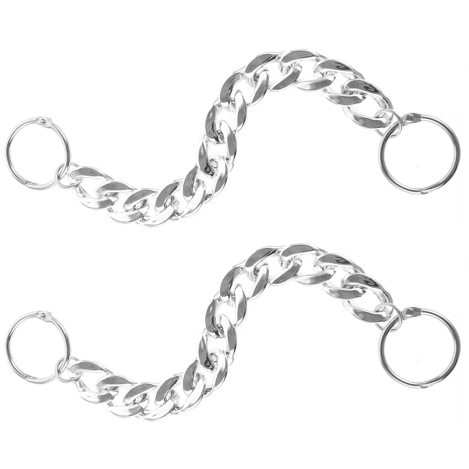 

2Pcs Shoe Accessories Acrylic S Chain Charms Pearl DIY S Charms Decorative Lightweight Silver 12Beads