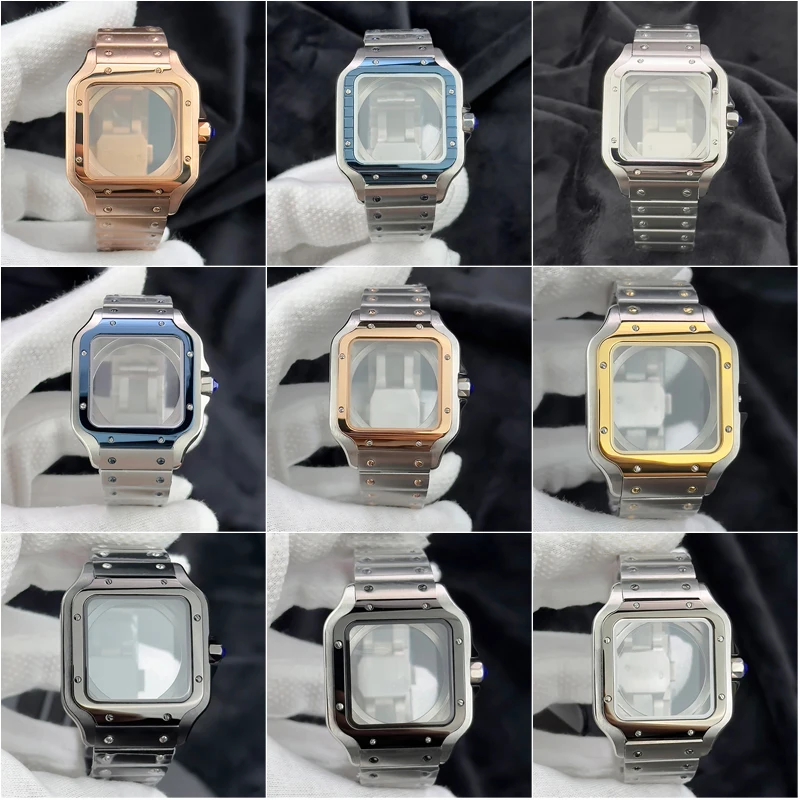 

NH35 Watch Case Square Case 38mm Set 316L Steel Watch Repair and Modification Parts for NH36 NH35 Automatic Movements