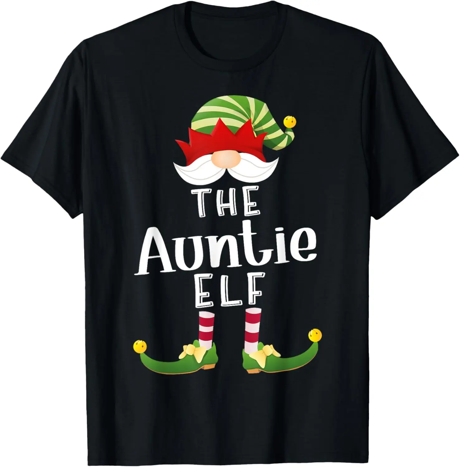 Auntie Elf Group Christmas Funny Pajama Party T-Shirt