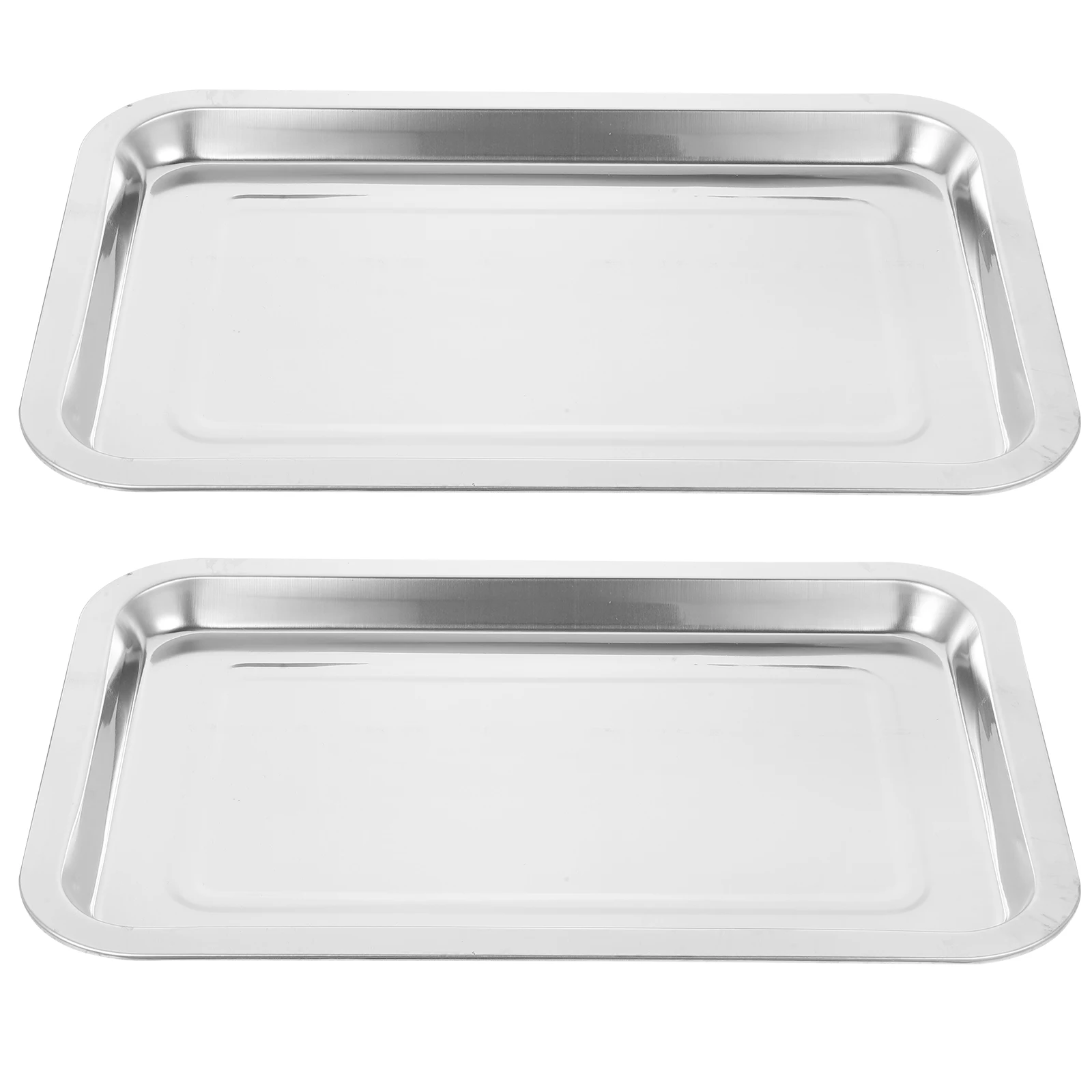 

2Pcs Metal Tray for Tattoo Table Station Reliable Rustproof Material Convenient Storage for Tattooing Supplies and Accessories