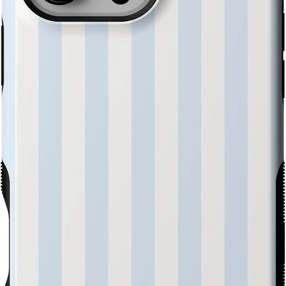 

iPhone 16 Pro Max Protective Case - Blue Stripe Pattern, Sunday Best Brand, MagSafe Compatible, Bold Style