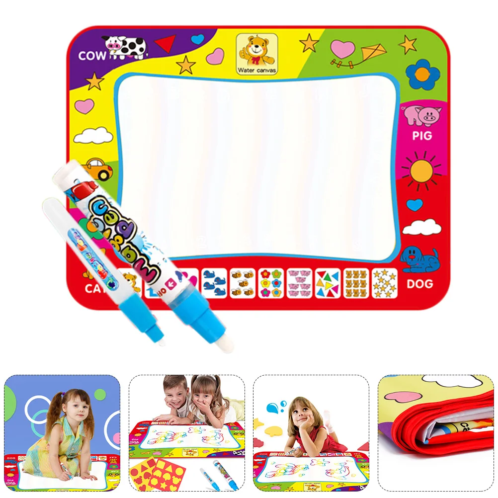 Coperta da disegno su tela ad acqua, giocattolo in stoffa per graffiti, tavolo da pittura per bambini, tappetino per bambini, tessuto colorato per bambini