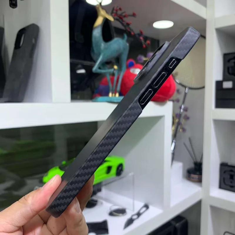 For IPhone14/14Pro /14Pro Max Case Carbon Fiber with Magnetic Suction Wireless Charging for IPhone14Plus 14Pro Max Business Case