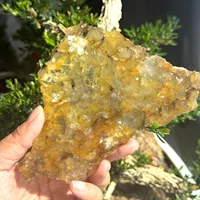 Natural Golden Mica Lepidolite Crystal Slice Polished Stone Slab Reiki Healing Specimen Meditation Home Decor Gifts 2