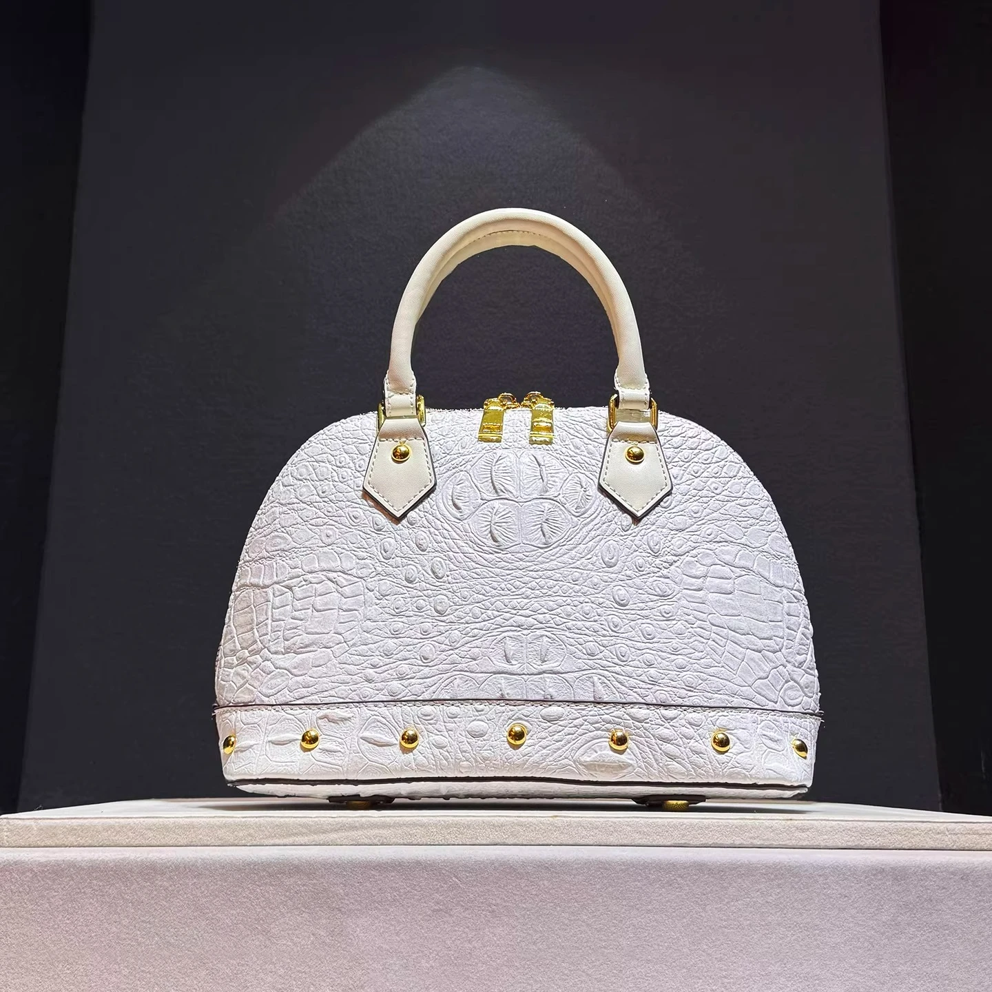 

Luxury Designer Brand New High Quality Crocodile Pattern Women's Handbag Fashion Cowhide Shell Bag Shoulder Crossbody Bag