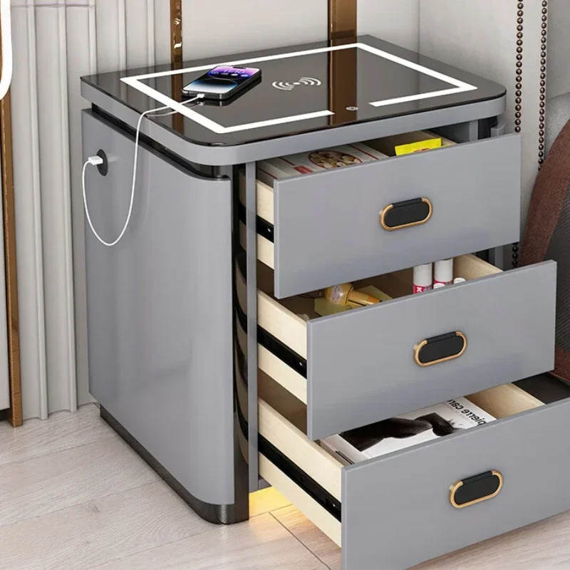 

Bedside Cabinet Bed Desk Side Tables Storage Table Bookcase Design Room Small Night Wood Mesita De Noche Bedrooms Furniture