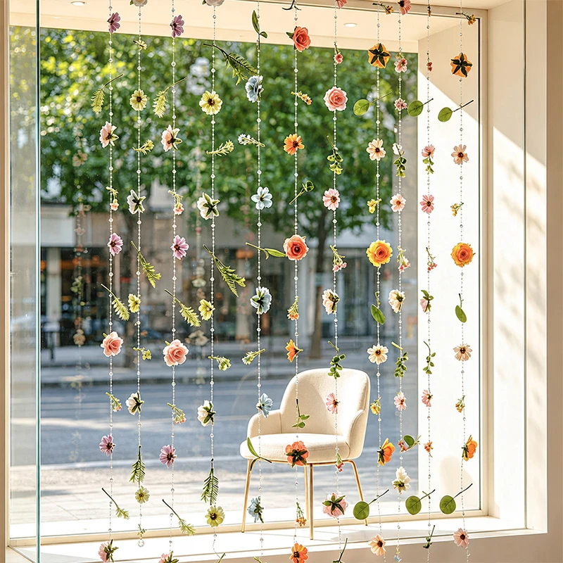 26Pcs Mini Artificial Floating flower Curtain Wedding Couple Photo Decorations DIY Floral Design Craft Supplies Home Party Decor