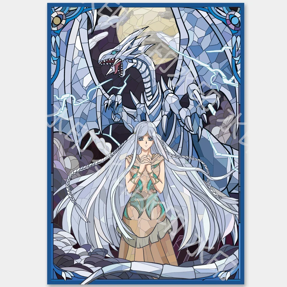 

63X90mm 60pcs/set Yu-Gi-Oh! Maiden with Eyes of Blue Kisara Card Sleeve Anime Cartoon Peripheral Game Collection Holiday Gift