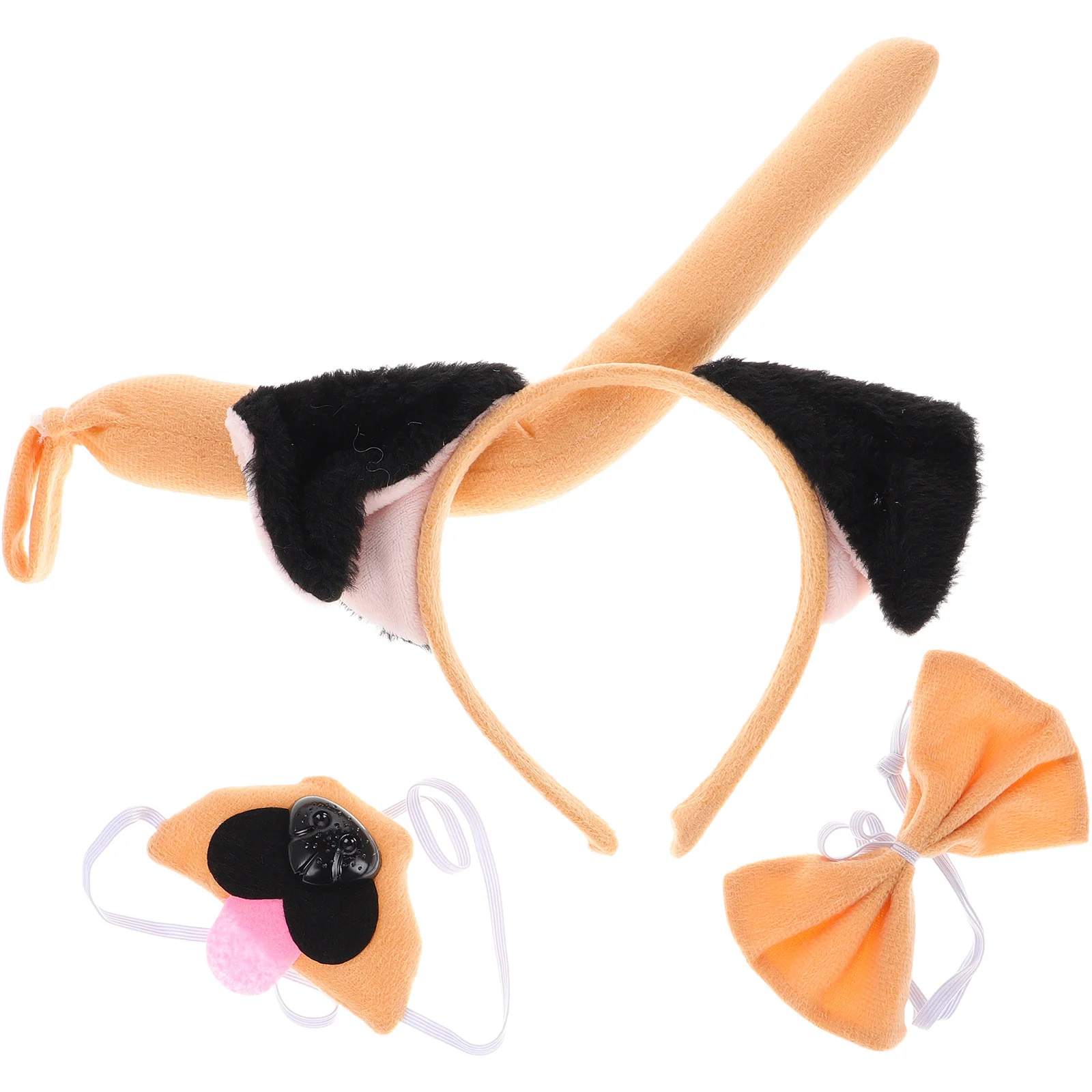 

1Set Animal Ear Headband Set for Cosplay Party Dress Up Ears Hairband Kit Gloves Tail Bowtie Halloween Costume