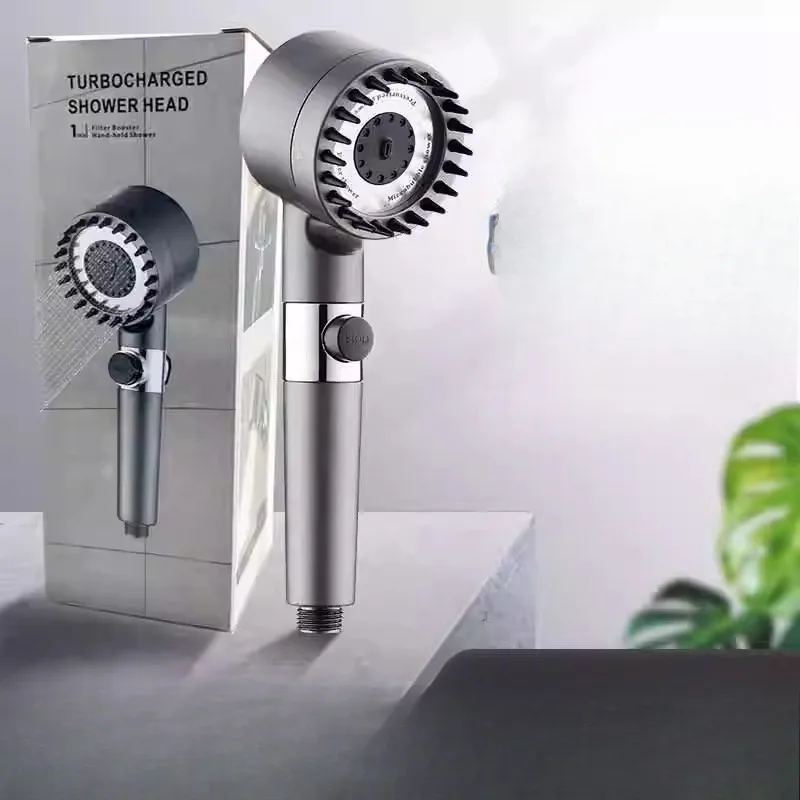 

Душ для ванной комнаты, трехскоростная насадка для душа с тиснением, контроль горячей и холодной воды, очистка фильтрованной воды, силиконовый массаж.