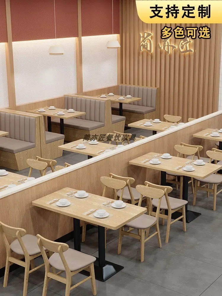 Dostosowane Catering Snack Bar Card Seat Sofa Komercyjny stół i krzesło Połączenie Japońska restauracja Fast Food z makaronem