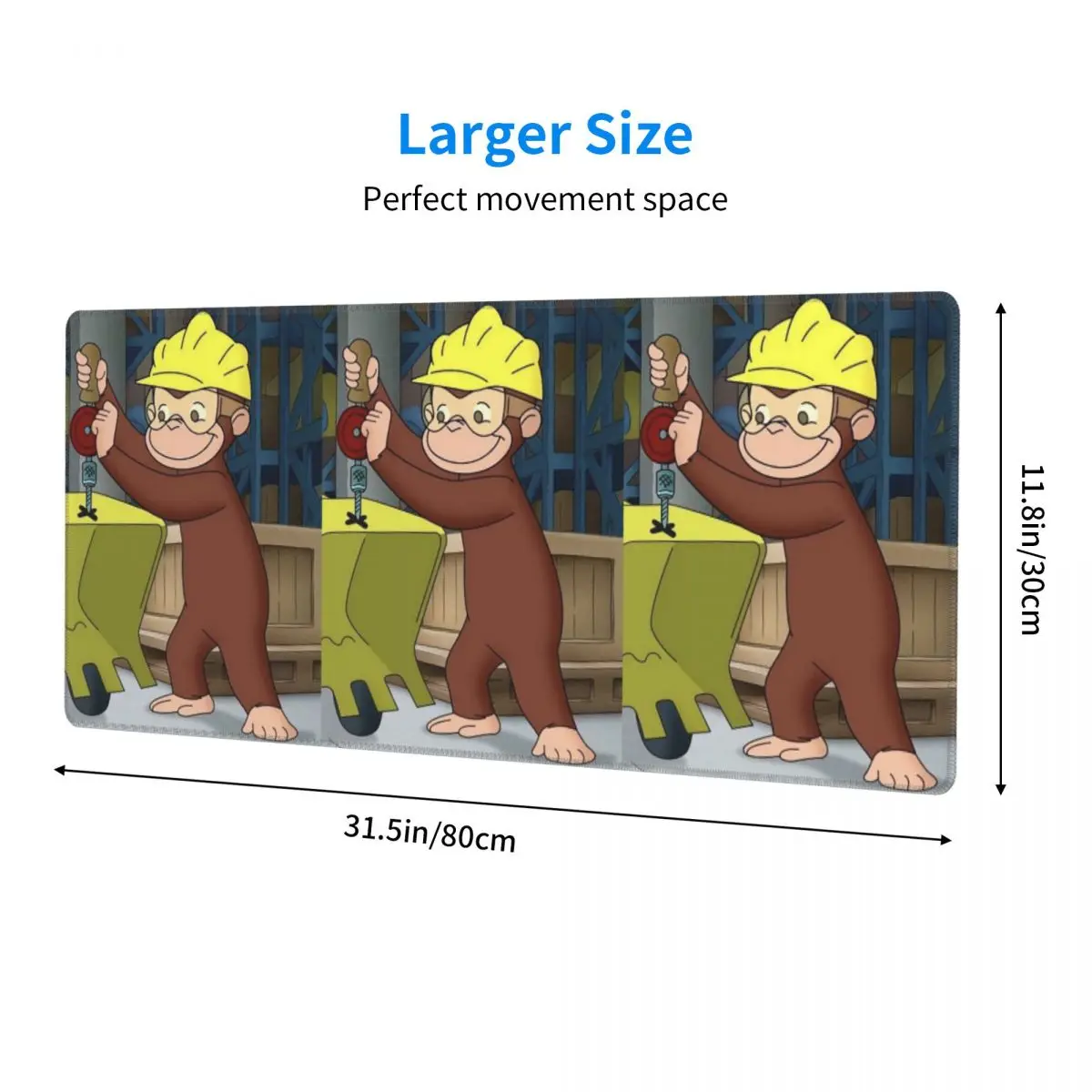 Anime Curious George Monkey Large Mouse Pad Computer Keyboard Mouse Mat Gaming PC Laptop Desk Mat Office Accessories Table Mats