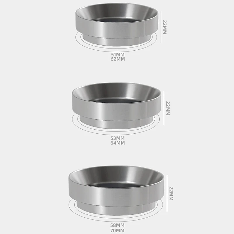 حلقة جرعات القهوة قمع جرعات الإسبريسو 51 مللي متر 53 مللي متر 58 مللي متر مغناطيسي لـ Delonghi Breville E61 Portafilter Barista Tool ملحقاتها #6