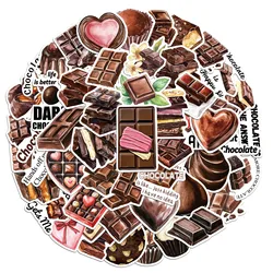 50PCS Chocolate Stickers Exquisite Handheld Materials Phone Cases Laptop Suitcases Water Cups Waterproof Stickers