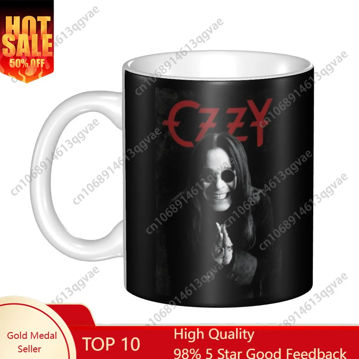 

Ozzy Osbourne Heavy Metal Rock Music Singer Coffee Mugs Ceramic Mug Cup Creative Gift