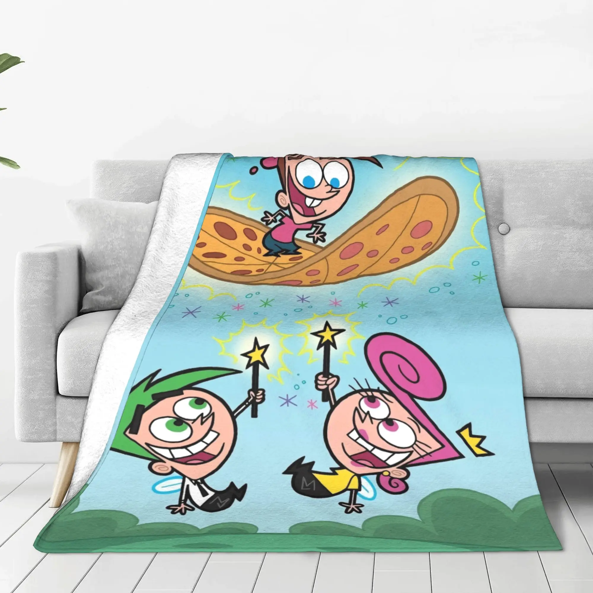 Fairly OddParents Blanket All Season Fairly OddParents  Cute Super Warm Throw Blankets For Bedding Travel Bedding Throws