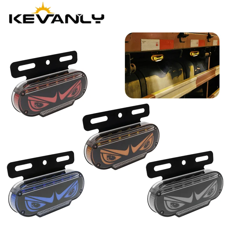 

1PC Car Truck Eyelash Eye Side Marker Light DRL Running Light Clearance Marker Lamp Warning Lights Auto Rear Taillight 12V-24V